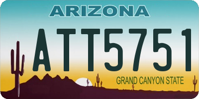 AZ license plate ATT5751
