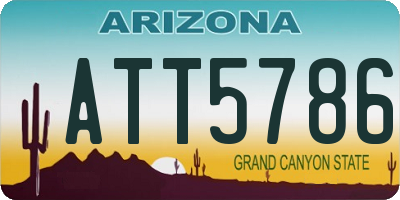 AZ license plate ATT5786