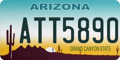 AZ license plate ATT5890