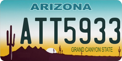 AZ license plate ATT5933