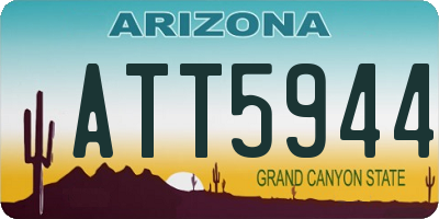 AZ license plate ATT5944