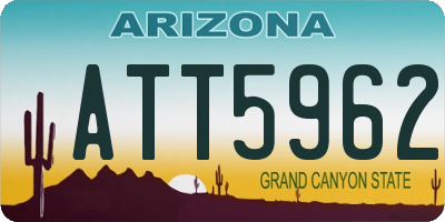 AZ license plate ATT5962