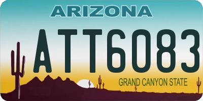 AZ license plate ATT6083