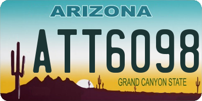 AZ license plate ATT6098