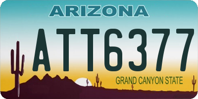 AZ license plate ATT6377