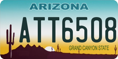 AZ license plate ATT6508