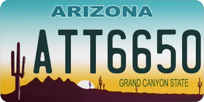 AZ license plate ATT6650