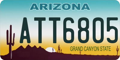 AZ license plate ATT6805