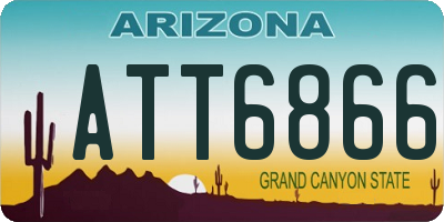 AZ license plate ATT6866