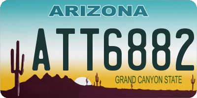 AZ license plate ATT6882