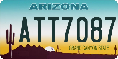AZ license plate ATT7087