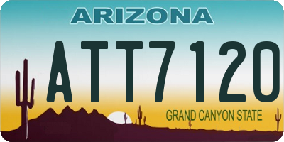 AZ license plate ATT7120