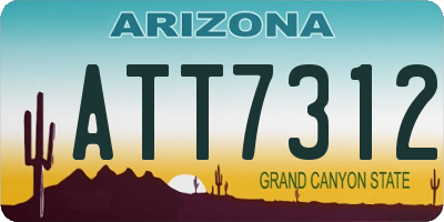 AZ license plate ATT7312