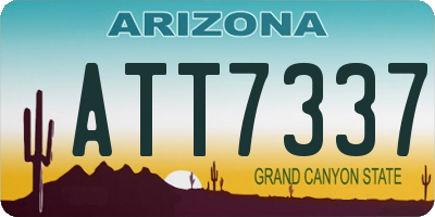 AZ license plate ATT7337