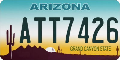 AZ license plate ATT7426