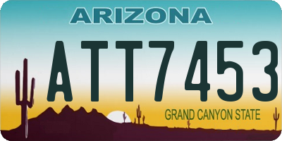 AZ license plate ATT7453