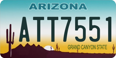 AZ license plate ATT7551