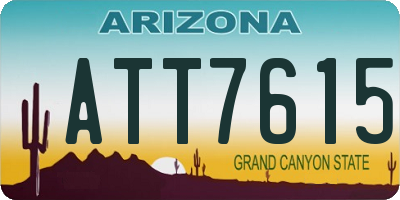 AZ license plate ATT7615