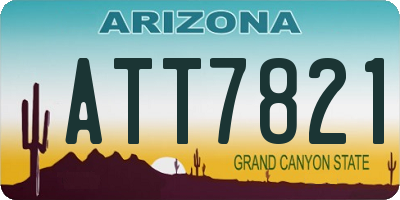 AZ license plate ATT7821