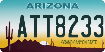 AZ license plate ATT8233