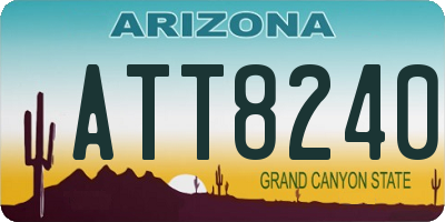 AZ license plate ATT8240