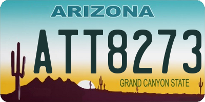 AZ license plate ATT8273