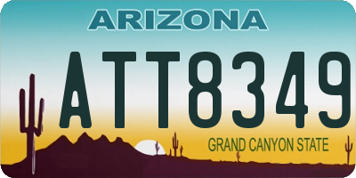 AZ license plate ATT8349