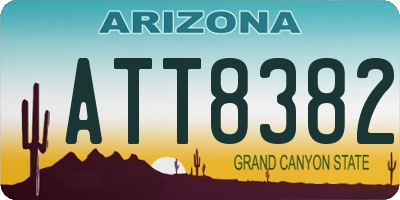 AZ license plate ATT8382