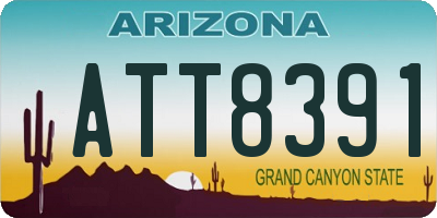 AZ license plate ATT8391