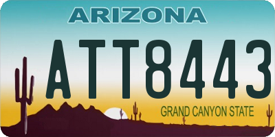 AZ license plate ATT8443