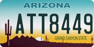 AZ license plate ATT8449