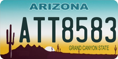AZ license plate ATT8583