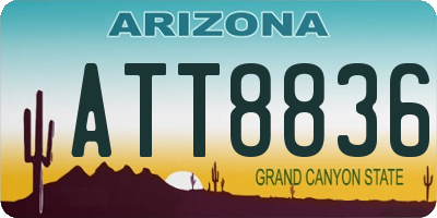 AZ license plate ATT8836
