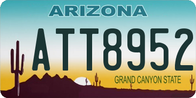 AZ license plate ATT8952