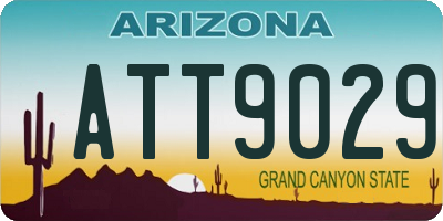 AZ license plate ATT9029