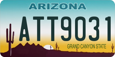 AZ license plate ATT9031
