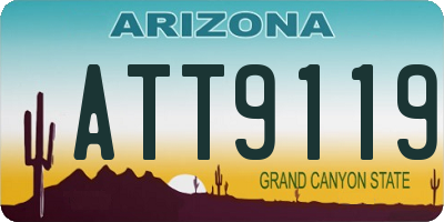 AZ license plate ATT9119