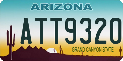 AZ license plate ATT9320