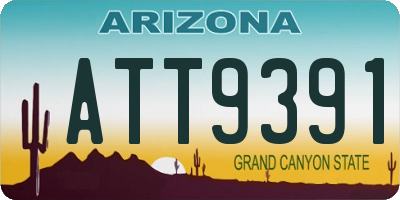 AZ license plate ATT9391