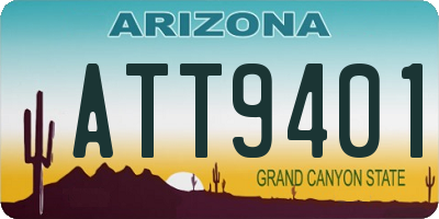 AZ license plate ATT9401