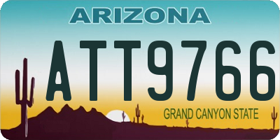 AZ license plate ATT9766