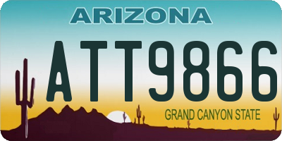 AZ license plate ATT9866