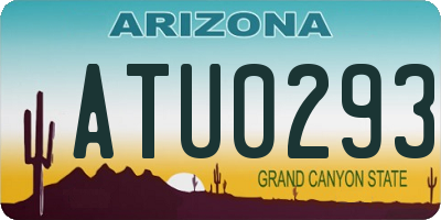 AZ license plate ATU0293