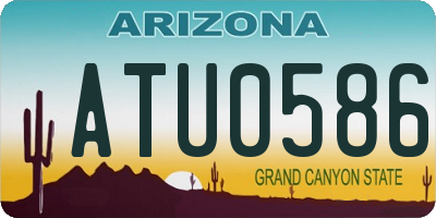 AZ license plate ATU0586