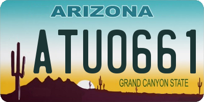 AZ license plate ATU0661