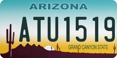 AZ license plate ATU1519