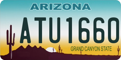 AZ license plate ATU1660