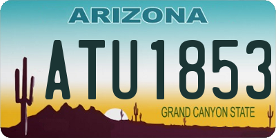 AZ license plate ATU1853
