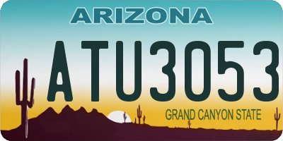 AZ license plate ATU3053