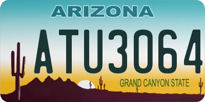 AZ license plate ATU3064